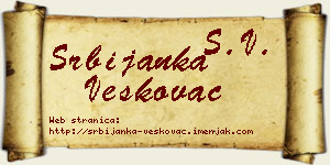 Srbijanka Veškovac vizit kartica